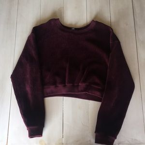 🔆maroon crop top sweater🔆